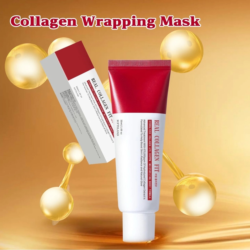 TOSOWOONG Real Collagen Fit K-Beauty Hydrating Glass Skin Cream Mask